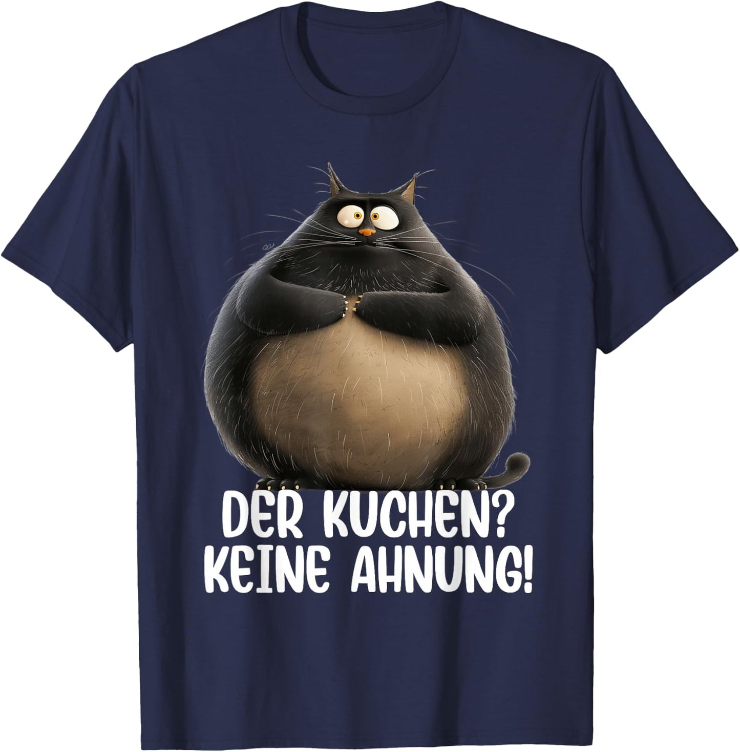 Cat Cat Owner Funny Saying "Dicker Kater" Fun , black T-Shirt - T-Shirt | Navy