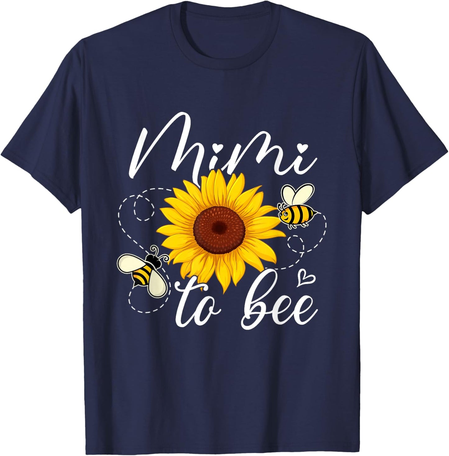 Mimi to Bee Cute Pregnancy Announcement T-Shirt - T-Shirt | Navy