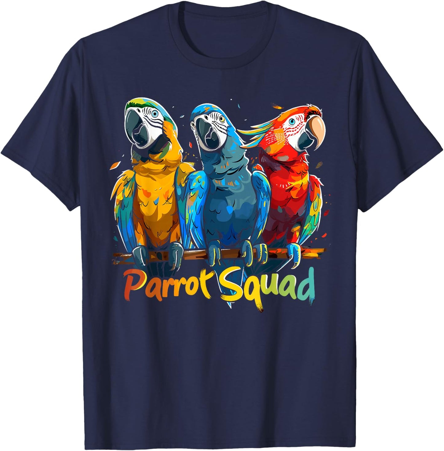 Parrot Squad Design for Parrot Lover Stuff | Cool Parrot T-Shirt - T-Shirt | Navy