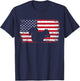 Patriotic Squirrel American Flag Cool Wild Lover Animals Fun Women Kids Men T-Shirt - T-Shirt | Navy