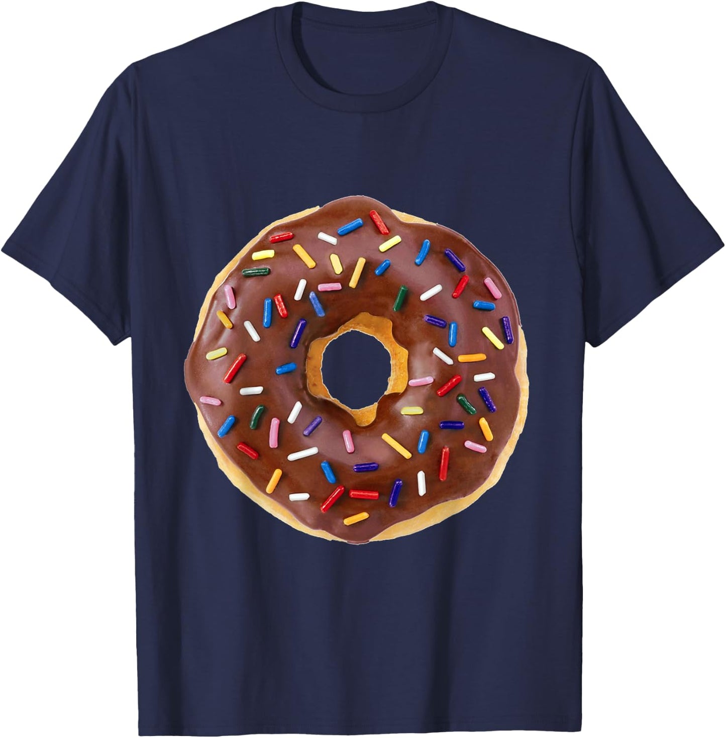 Chocolate Donut with Sprinkles T-Shirt - T-Shirt | Navy