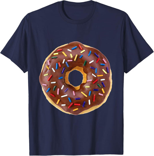 Chocolate Donut with Sprinkles T-Shirt - T-Shirt | Navy