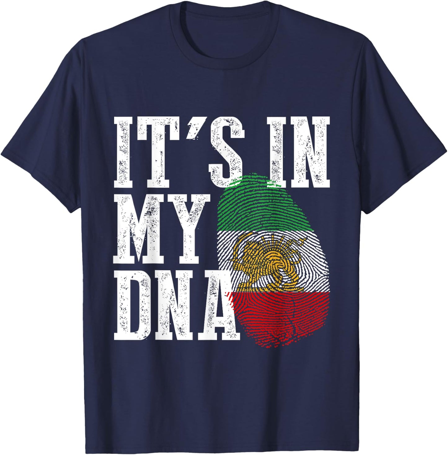 Iranian flag, Iran lion, Persian flag, Iran. , Black, S T-Shirt - T-Shirt | Navy