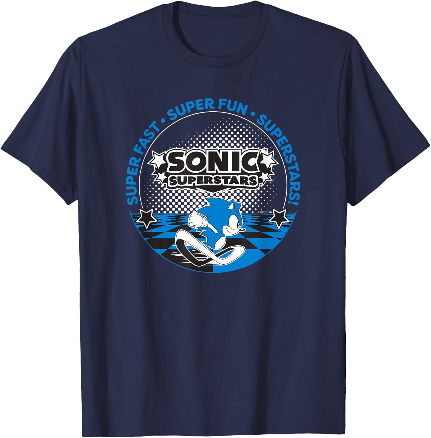 Sonic The Hedgehog, Sonic Superstars - Super Fast, Super Fun T-Shirt - T-Shirt | Navy
