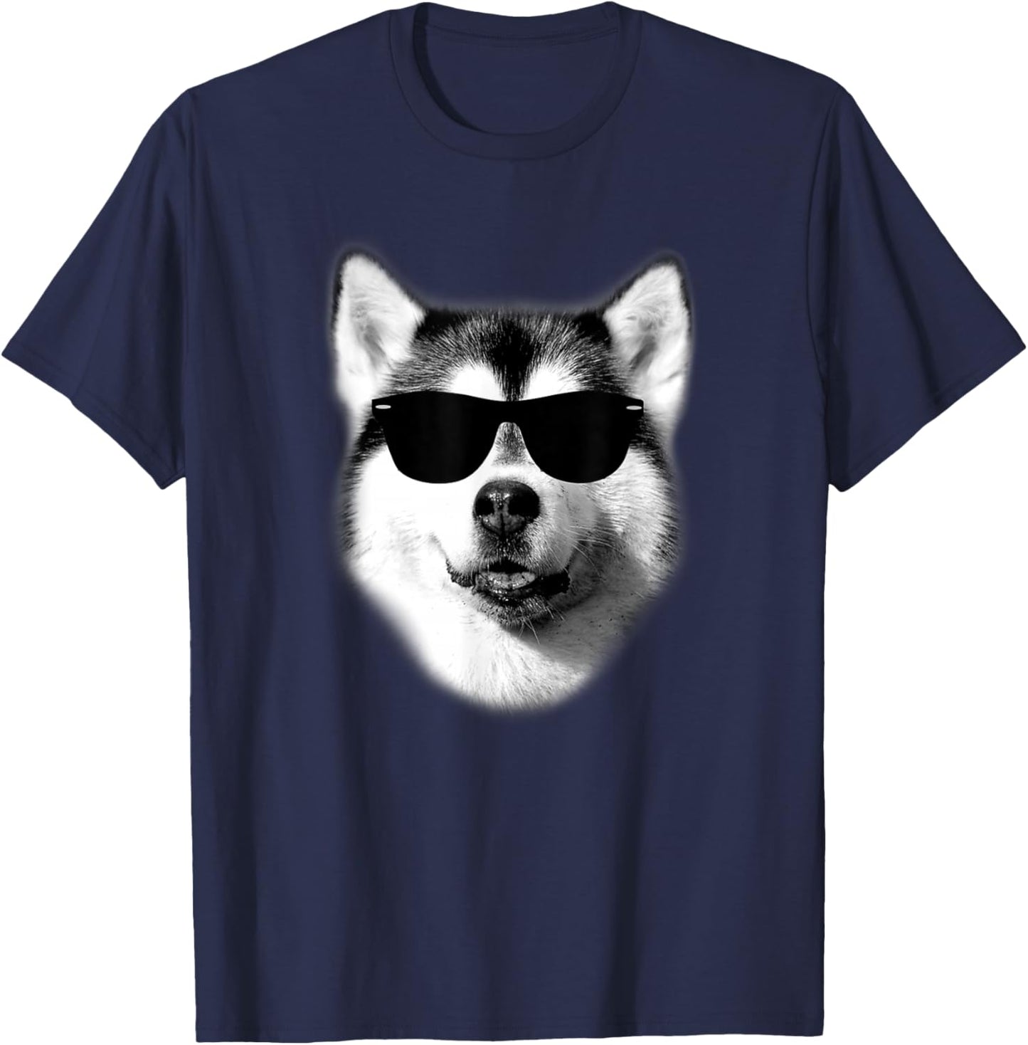 Cool Siberian Husky T Shirt Gift Women Boys & Girls T-Shirt - T-Shirt | Navy