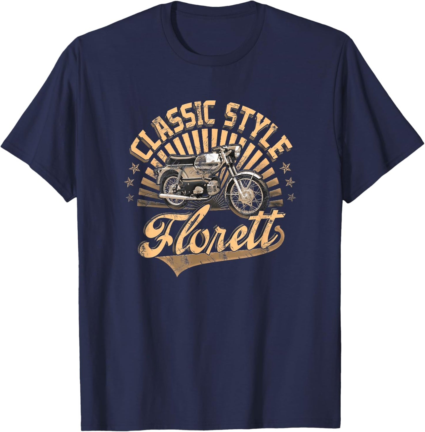 Kreidler Florett Moped Classic Style , black T-Shirt - T-Shirt | Navy