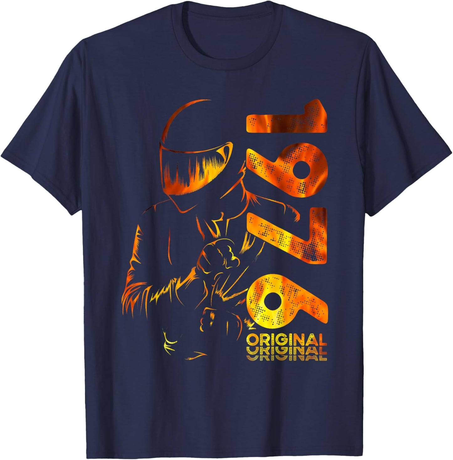 50. Geburtstag Mann Motorrad Motorradfahrer Biker 1976 T-Shirt - T-Shirt | Navy