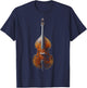 Double Bass Music Instrument Graphic Art Double Bass T-Shirt - T-Shirt | Navy