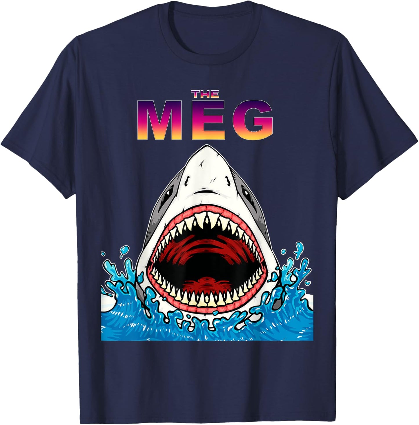 Meg, Shark, | love Shark Gift 2021 T-Shirt - T-Shirt | Navy