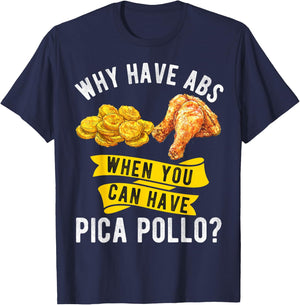 Pica PolloTostones Funny Dominican Comida Domicana RD T-Shirt - T-Shirt | Navy