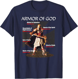 Cool Christian Graphic Religious Verse Gifts Him Men Sayings T-Shirt - T-Shirt | Navy