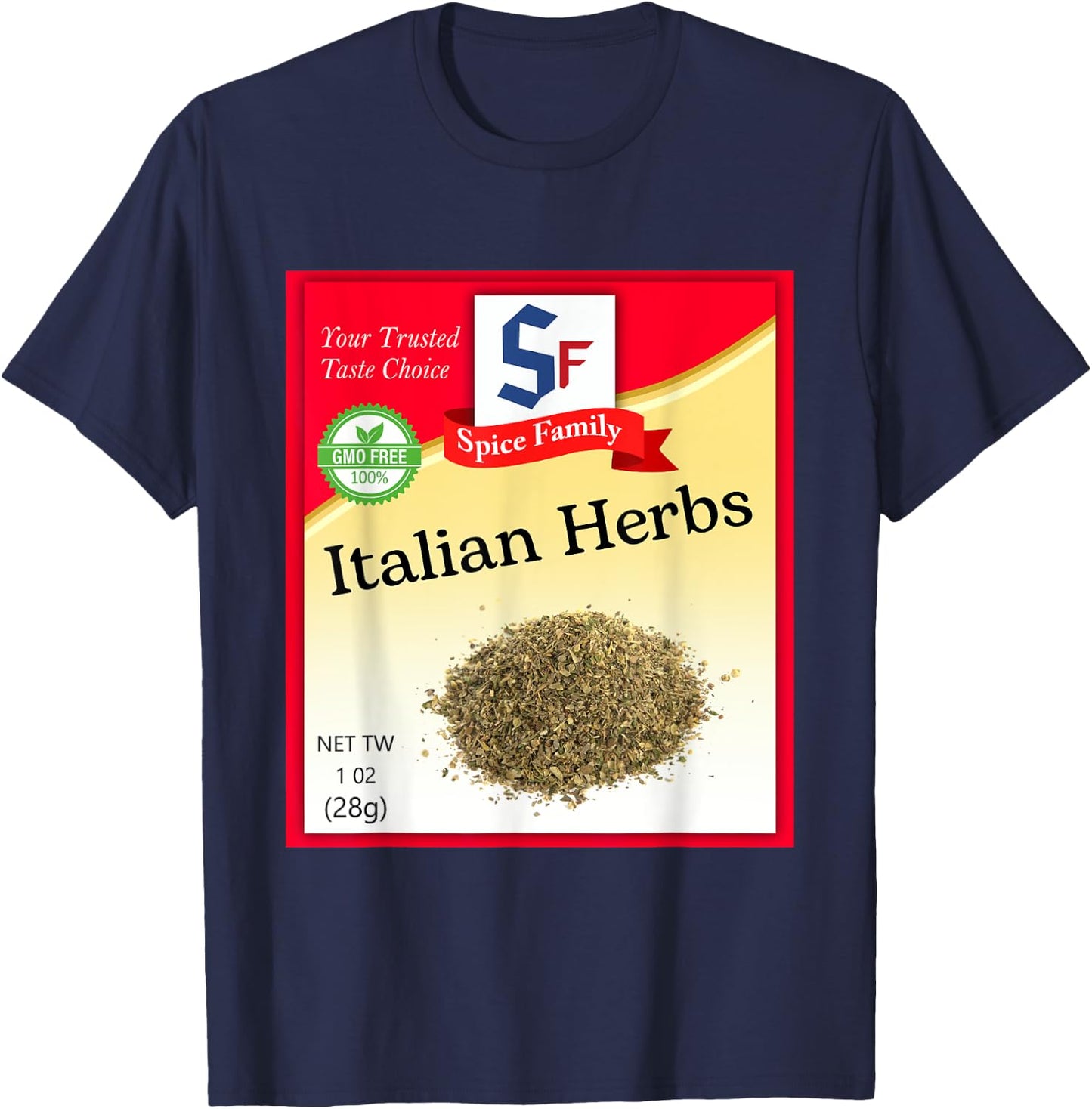 Italian Herbs Condiment Costume Holiday Spice Group Costumes T-Shirt - T-Shirt | Navy