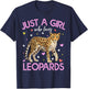 Just A Girl Who Loves Leopards Girls T-Shirt - T-Shirt | Navy