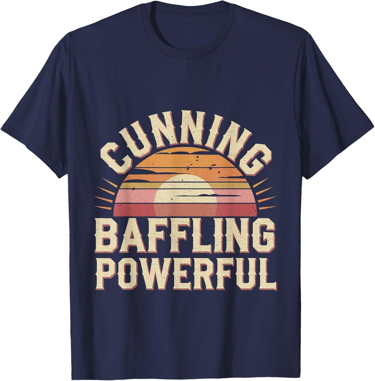Cunning Baffling Powerful Alcoholism Journey Recovery T-Shirt - T-Shirt | Navy
