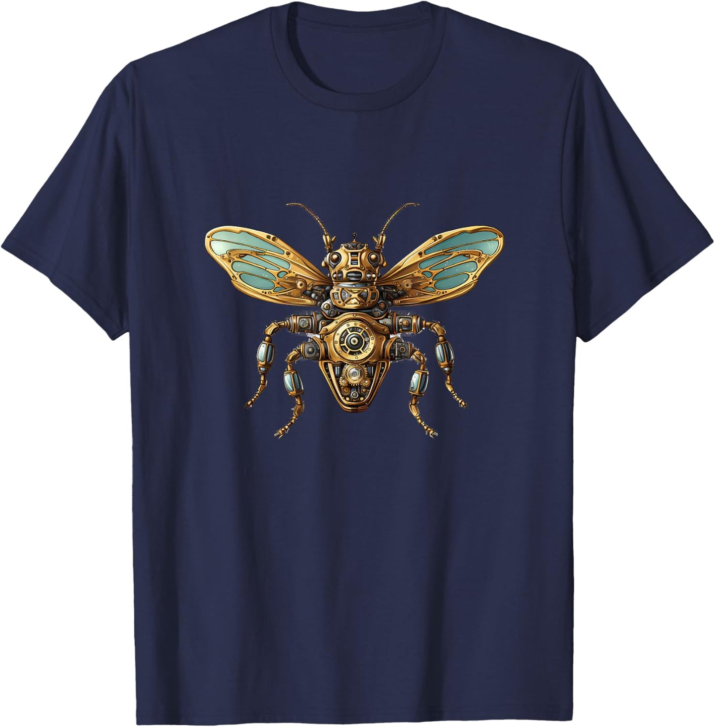 Bug Steam Punk Insect Art Steampunk Bug T-Shirt - T-Shirt | Navy