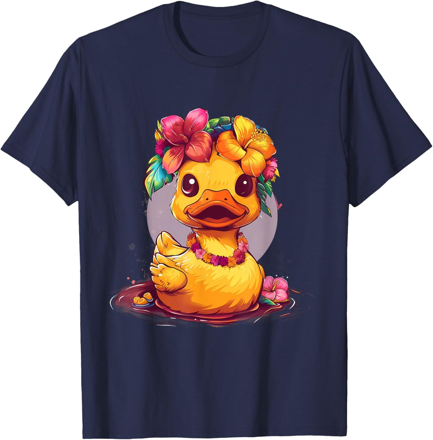 Rubber Duck Hawaiian Hawaii Rubber Duckie Rubber Duckling T-Shirt - T-Shirt | Navy