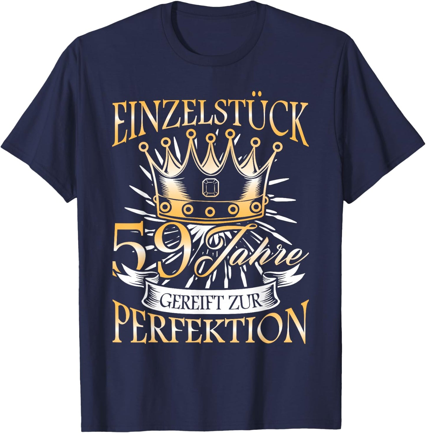 59th Birthday Woman I 59th Birthday I 59th Birthday , black T-Shirt - T-Shirt | Navy