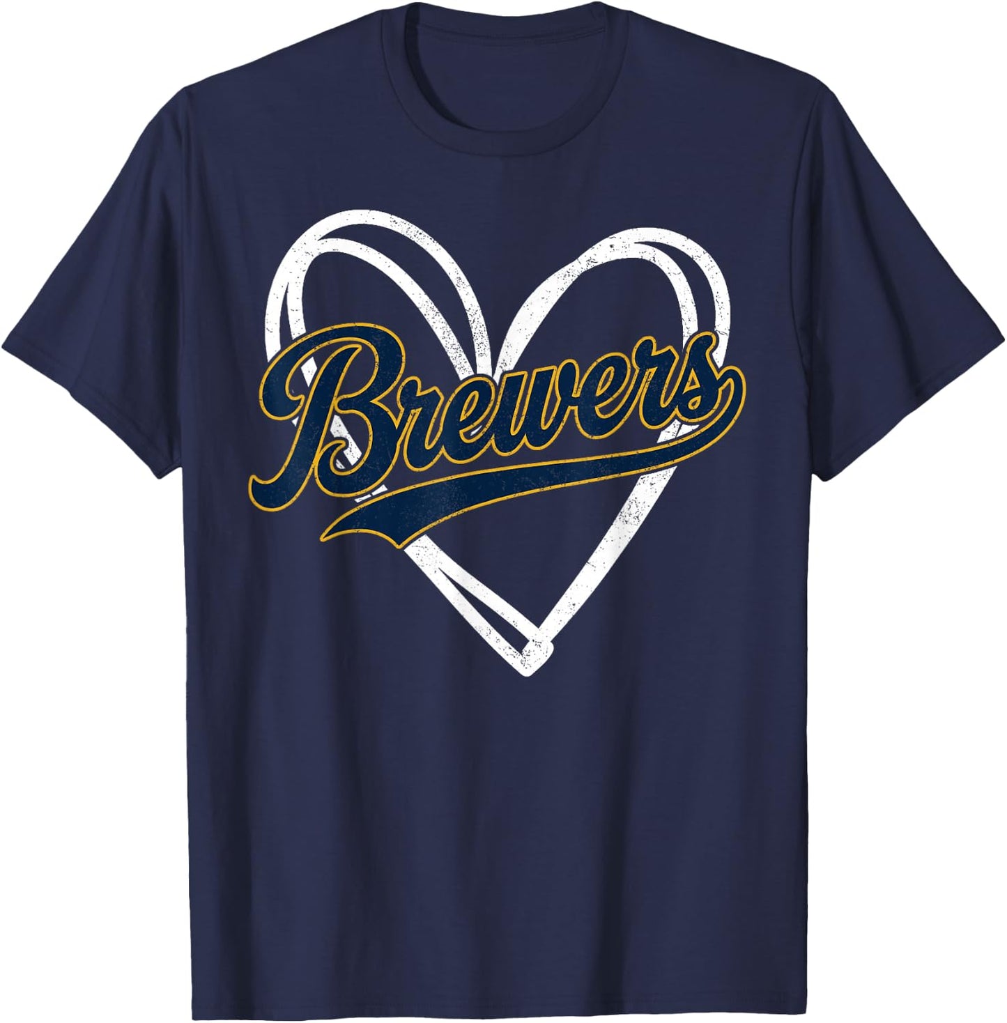 Vintage Brewers Retro Classic Heart Gifts Women Kids T-Shirt - T-Shirt | Navy