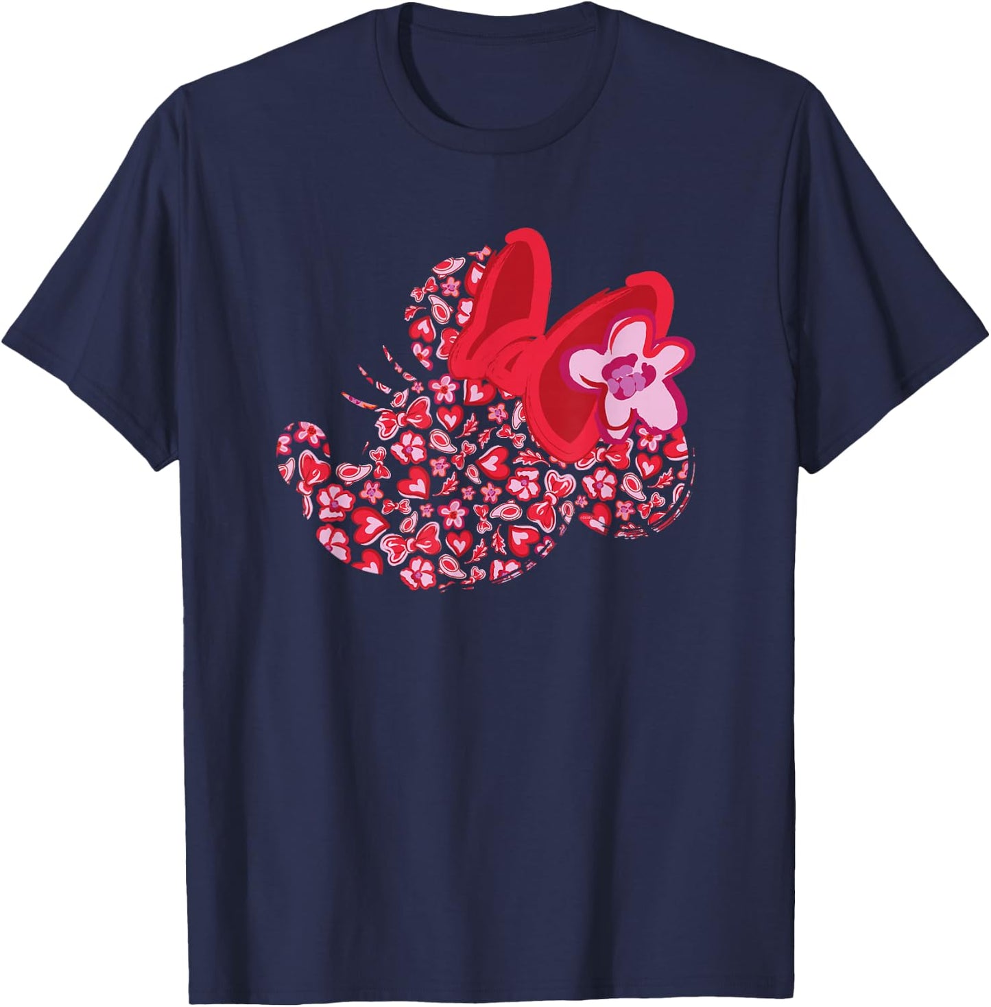 Disney Minnie Mouse Breast Cancer Awareness Silhouette T-Shirt - T-Shirt | Navy