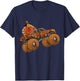 Funny Thanksgiving Turkey Day Riding Monster Truck Kids Boy T-Shirt - T-Shirt | Navy