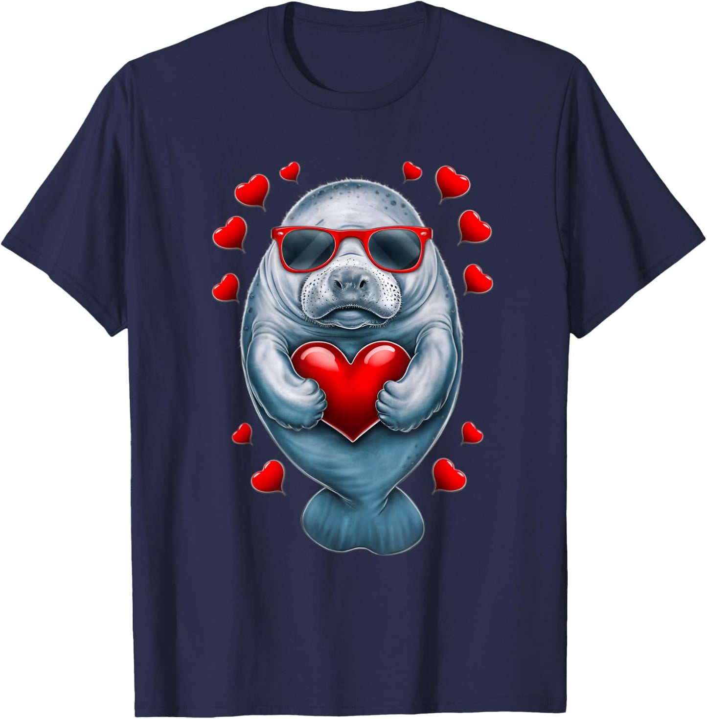 manatee Manatees T-Shirt - T-Shirt | Navy