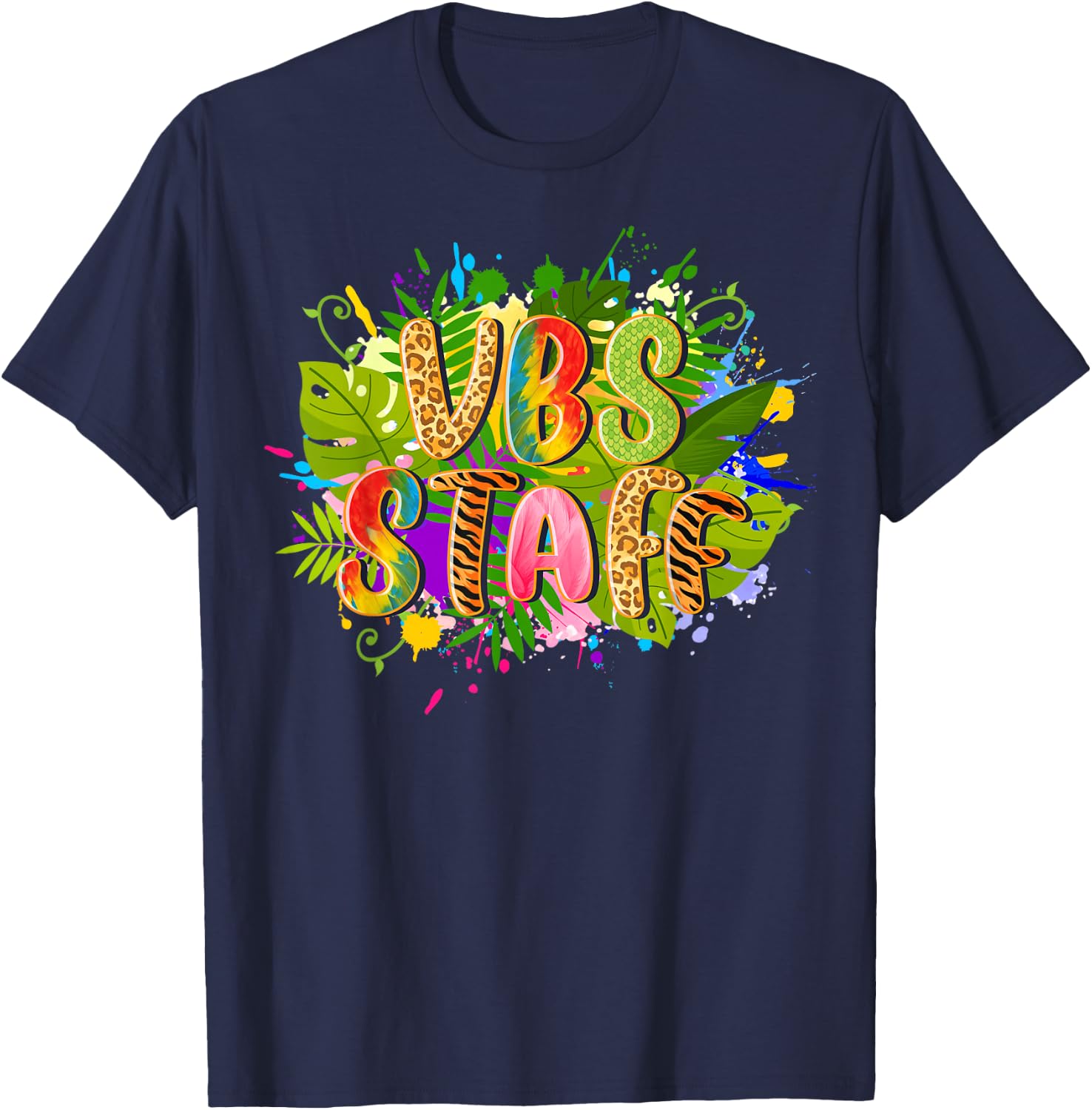 VBS Staff Jungle Rainforest Team Vacation Bible School Squad T-Shirt - T-Shirt | Navy