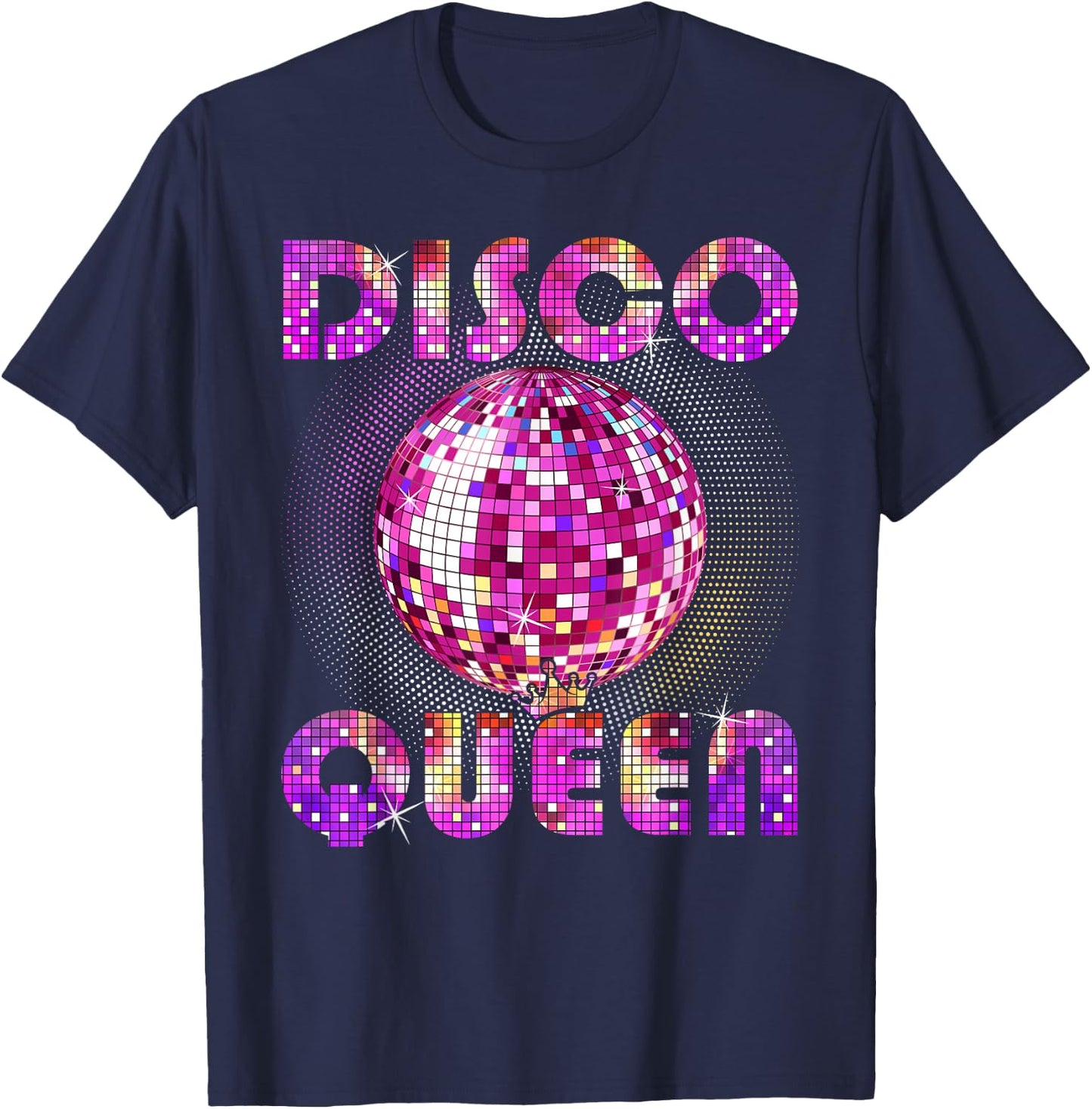 Disco Queen Art and Girls Radio Music Disco Dancing T-Shirt - T-Shirt | Navy