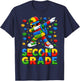 Hello 2nd Grade Kid Boy Building Blocks Brick Back to School T-Shirt - T-Shirt | Navy