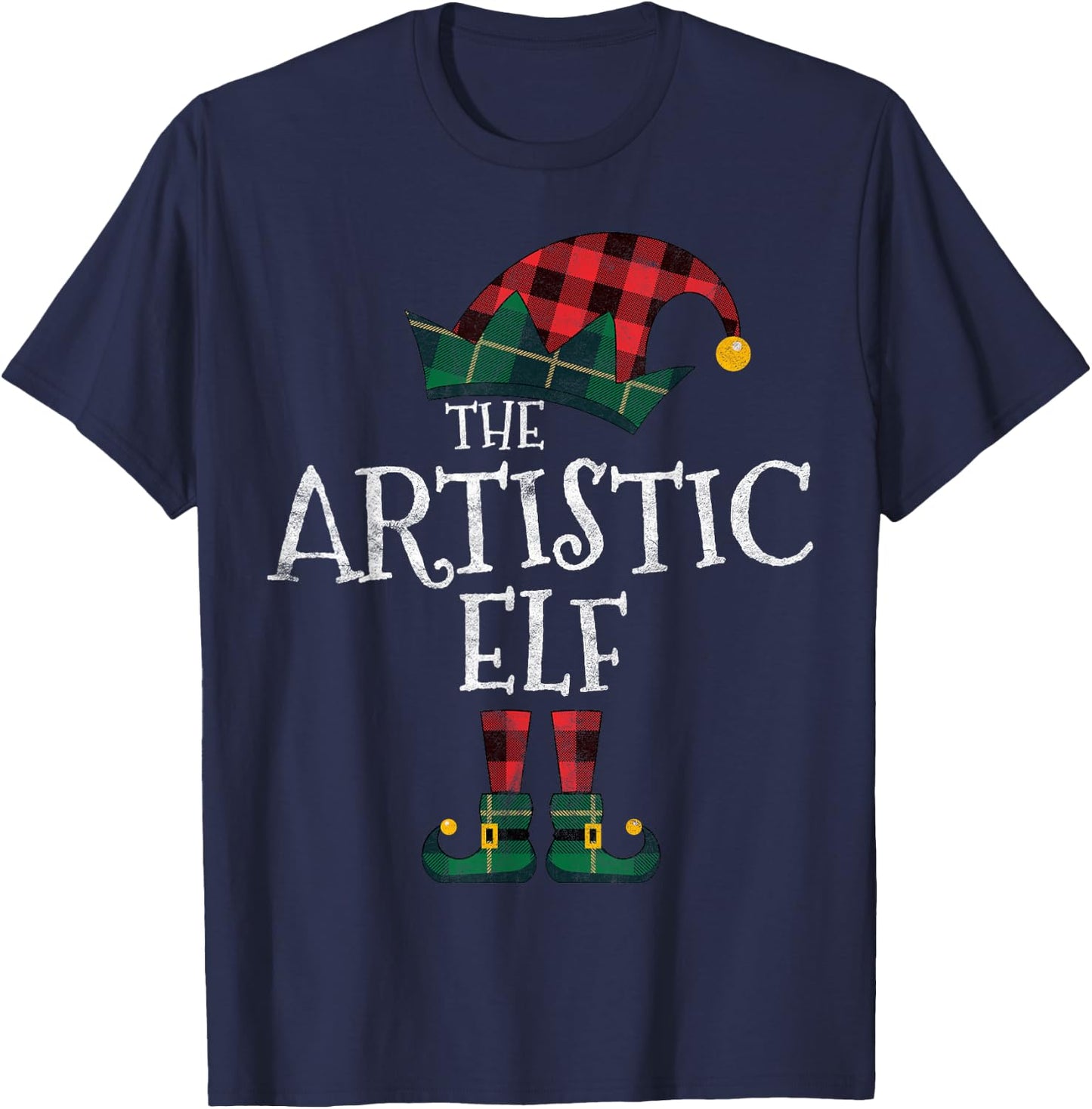 The Artistic Elf Matching Family Group Gift Funny Christmas T-Shirt - T-Shirt | Navy