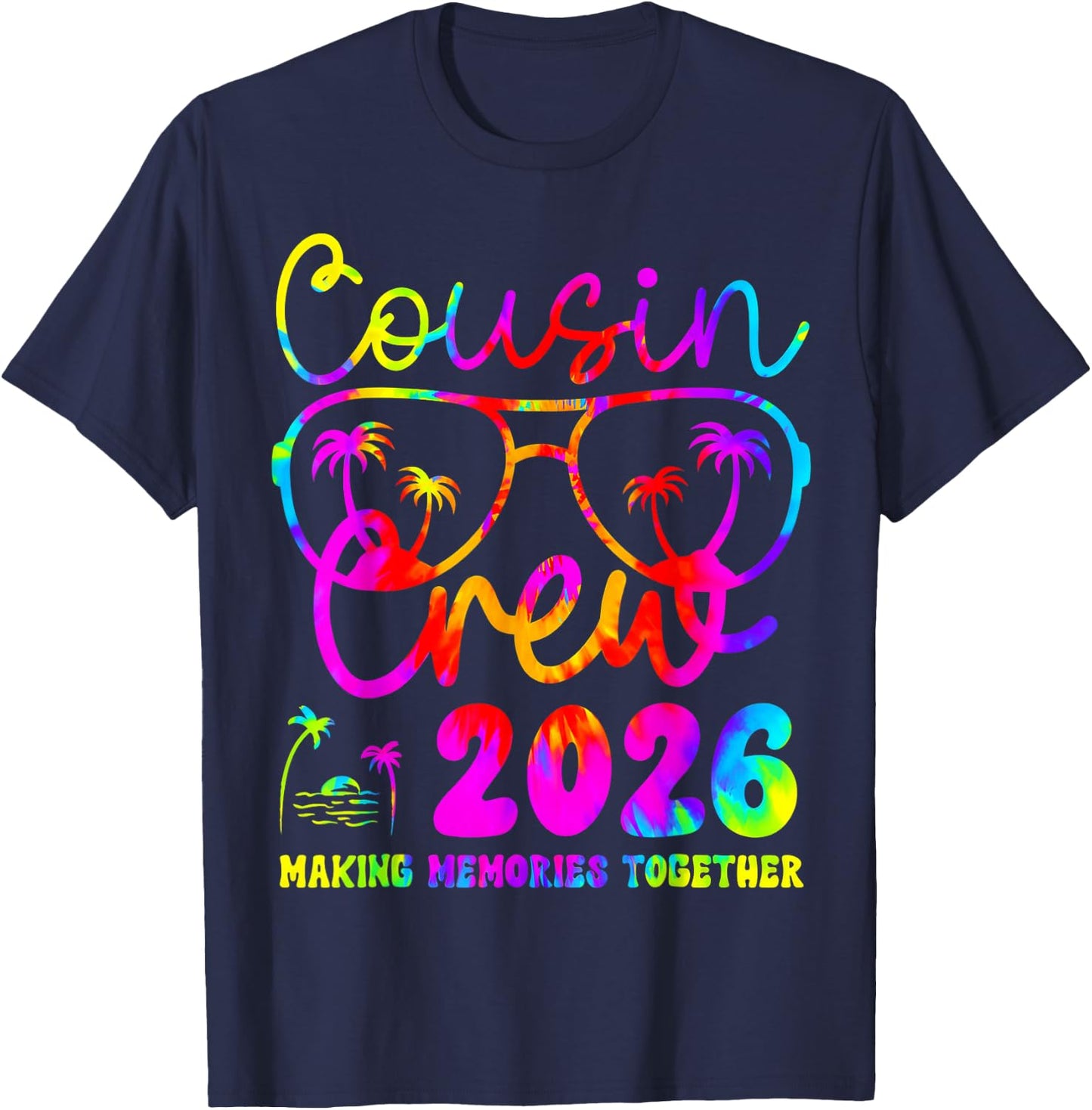 Cousin Crew 2026 Summer Vacation Beach Family Trip Matching T-Shirt - T-Shirt | Navy