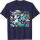 Cute Unicorn Mermaid Mermicorn T-Shirt - T-Shirt | Navy