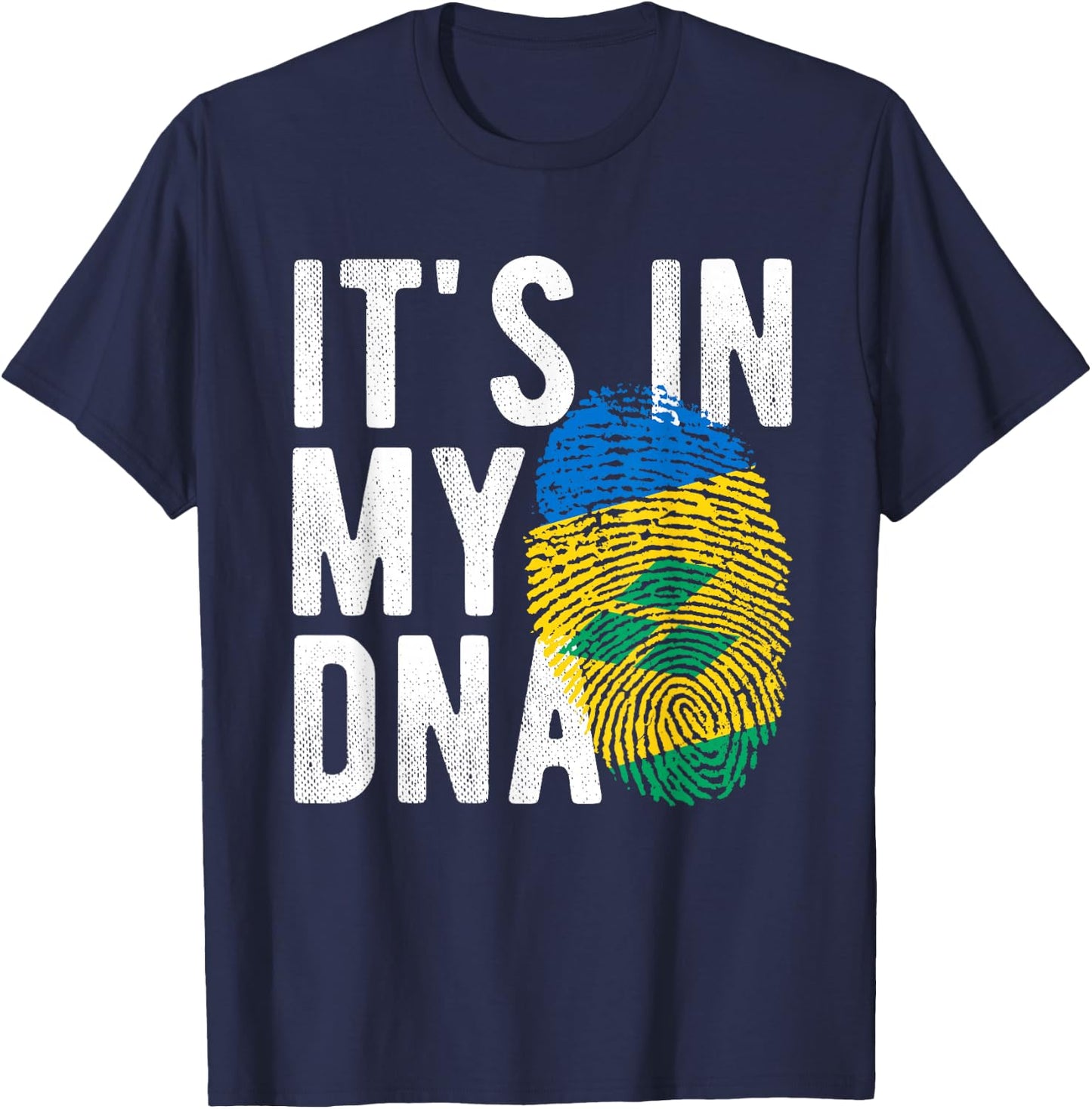 It's in My DNA St. Vincent and The Grenadines Flag T-Shirt - T-Shirt | Navy