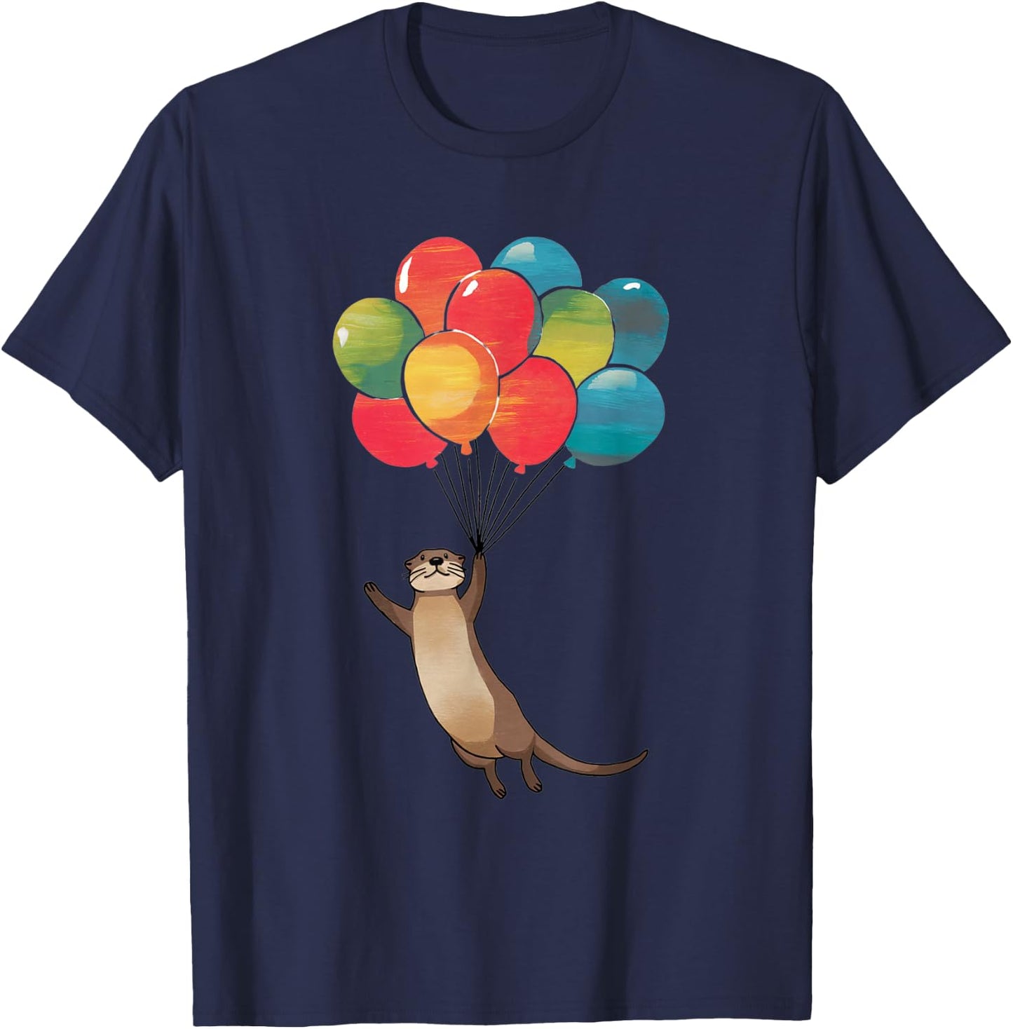 Otter Lover – Playful Wildlife Enthusiast Design T-Shirt - T-Shirt | Navy