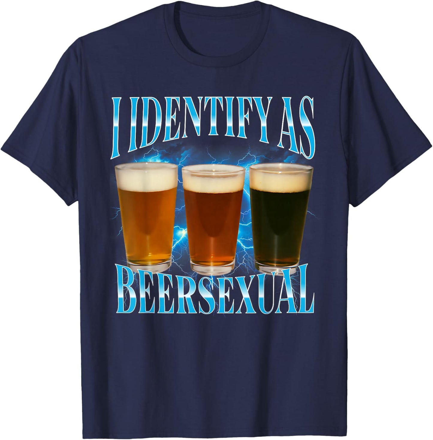 Beersexual Funny Oktoberfest T-Shirt - T-Shirt | Navy