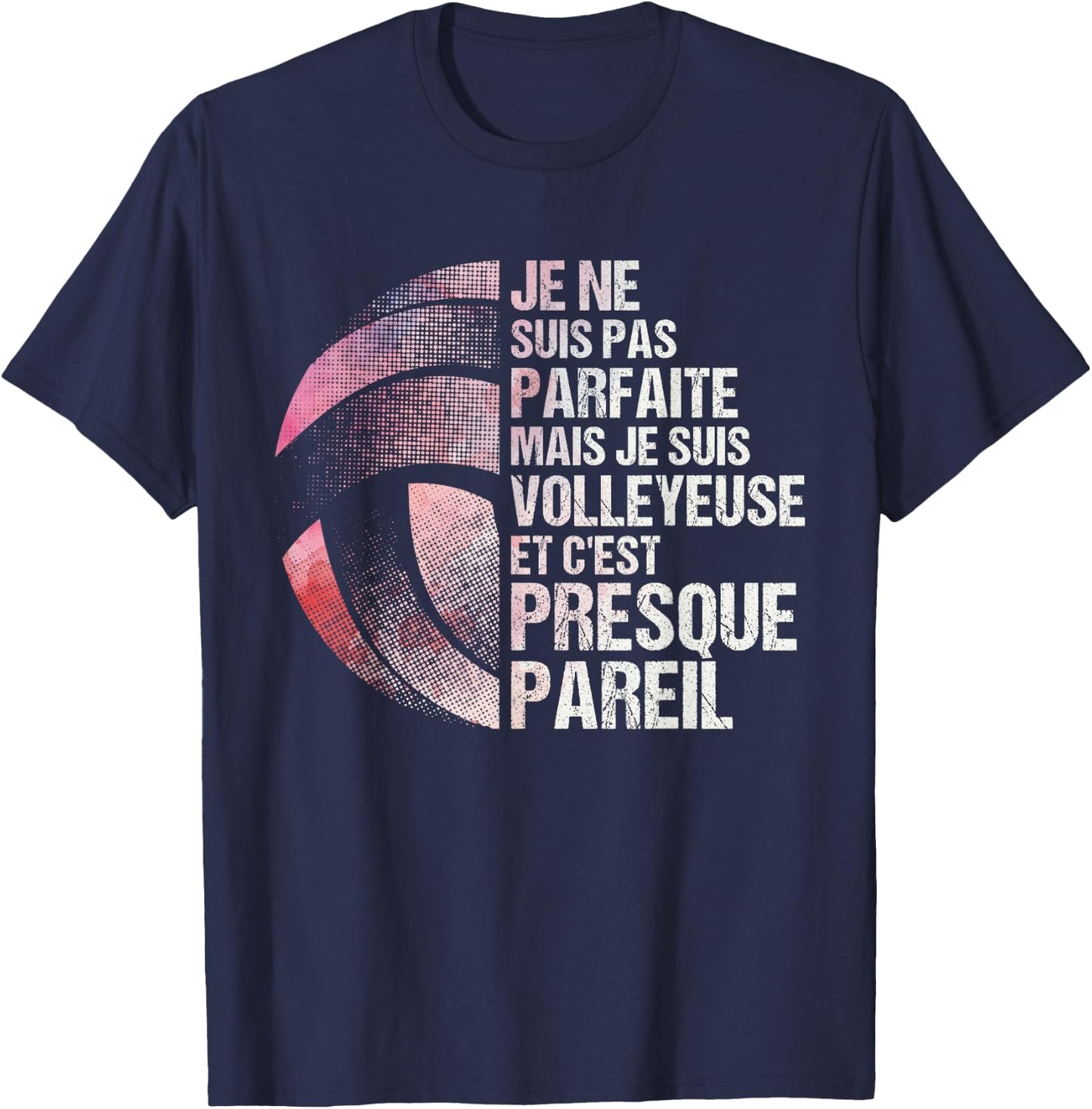 Volleyball Women Volleyball Humour , Black, S T-Shirt - T-Shirt | Navy
