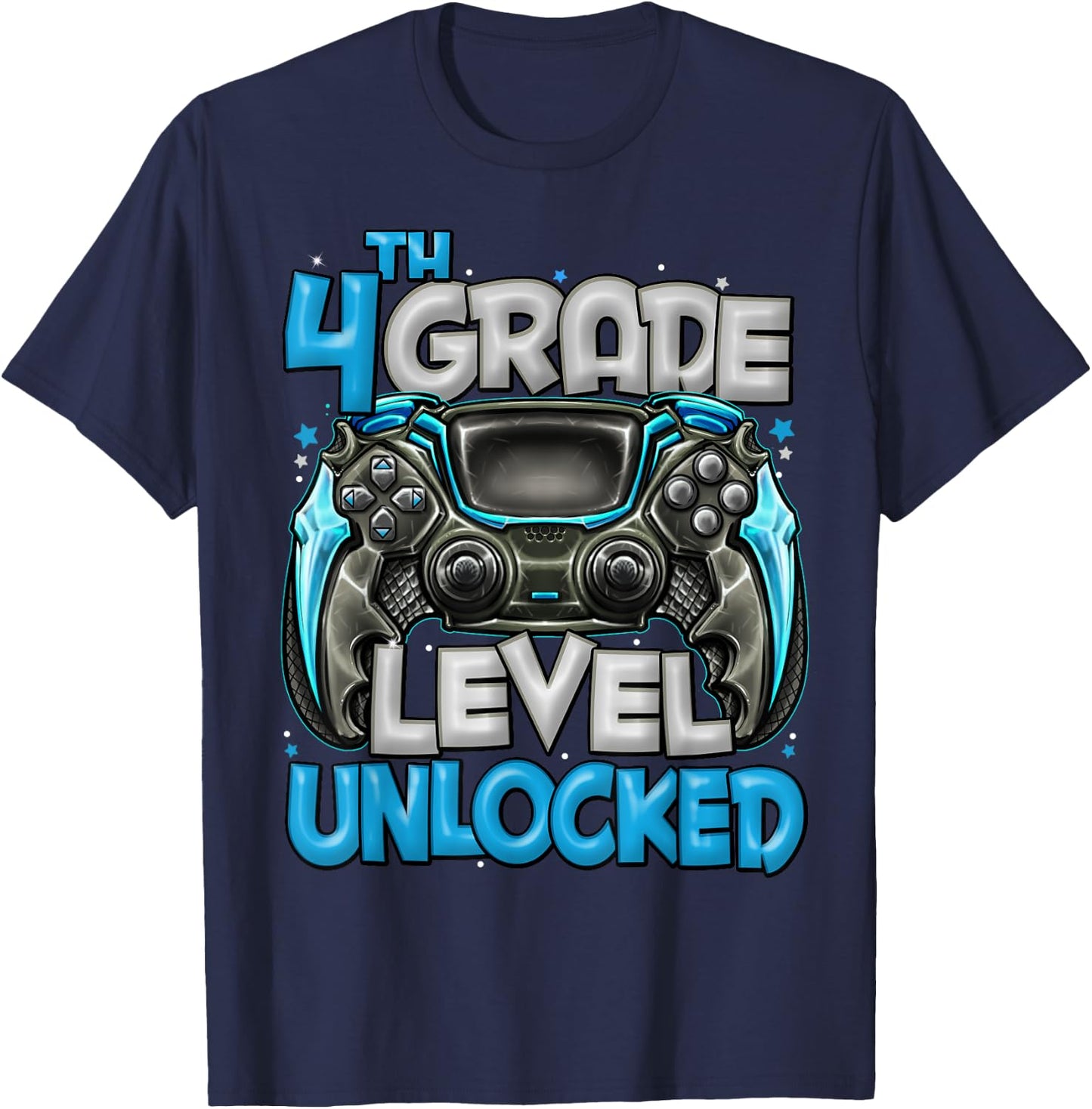 4th Grade Level Unlocked Game On 4th Grade Back To School T-Shirt - T-Shirt | Navy