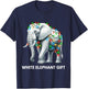 Funny White Elephant Gift Wrapped Elephant Dumb Gift T-Shirt - T-Shirt | Navy