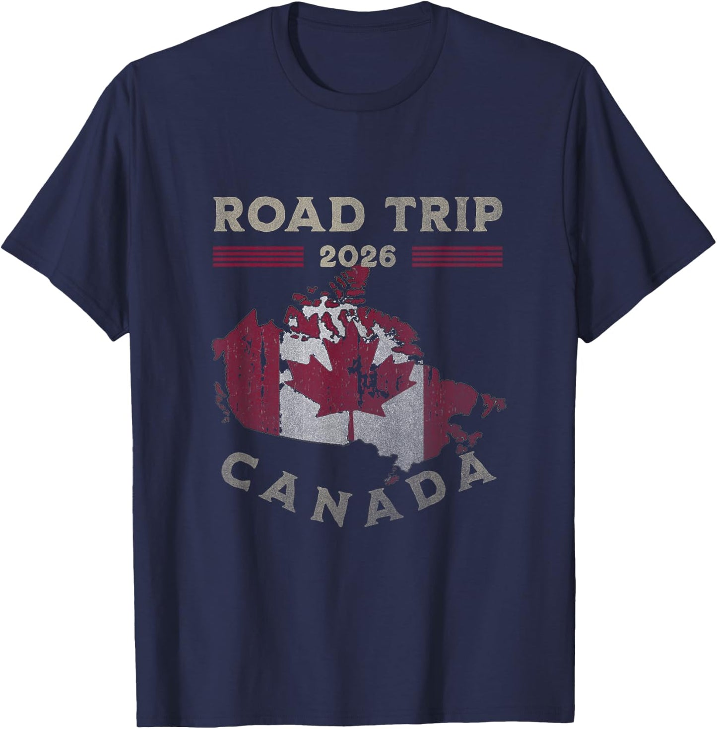 Road Trip Canadien 2026 T-Shirt - T-Shirt | Navy