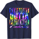 Straight Outta Patience Teacher Life TieDye Back To School Men Women Kids T-Shirt - T-Shirt | Navy
