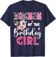 MomMom Of The Birthday Girl Farm Cow 1St Birthday Party T-Shirt - T-Shirt | Navy