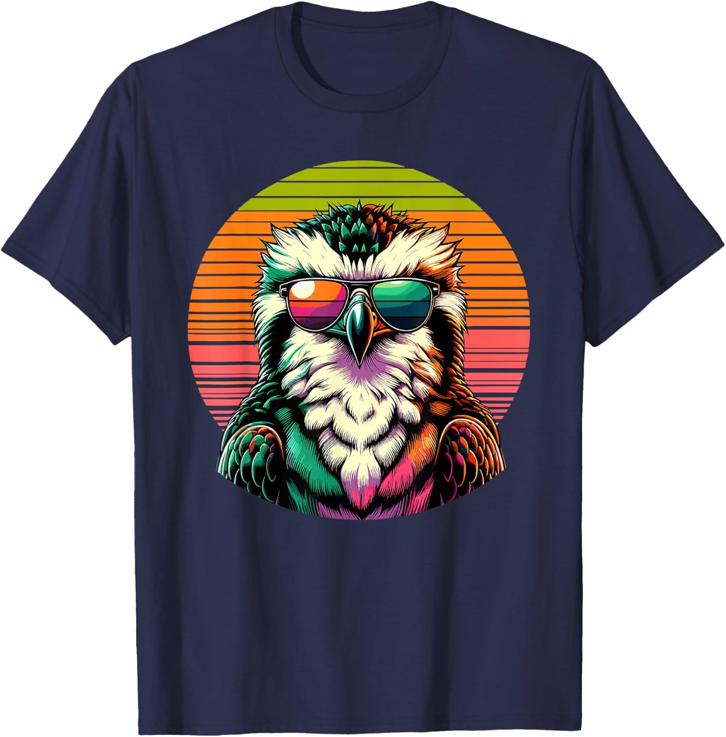 Retro Sunset Sunglasses Osprey Sea Hawk Ospreys T-Shirt - T-Shirt | Navy