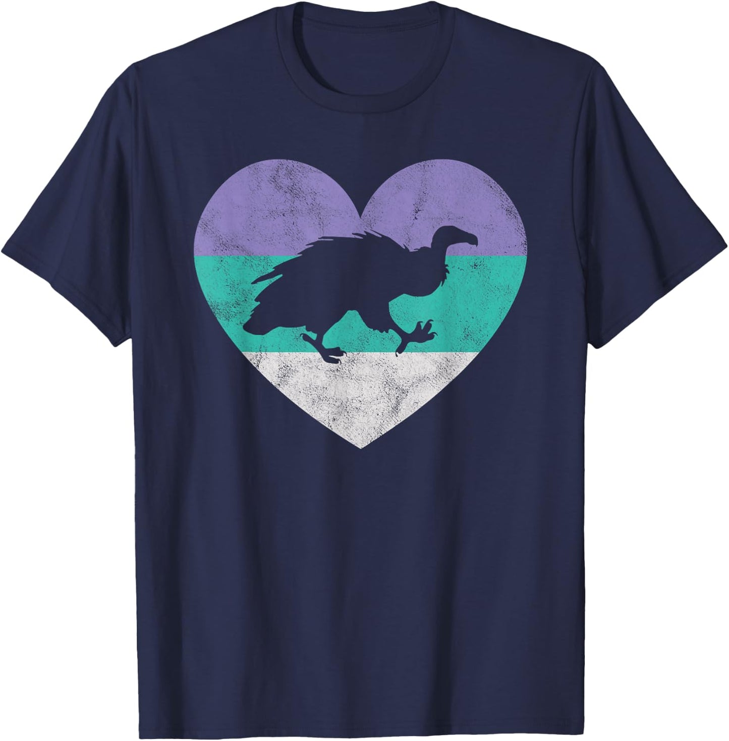 Vulture Gift & Girls Retro Cute T-Shirt - T-Shirt | Navy