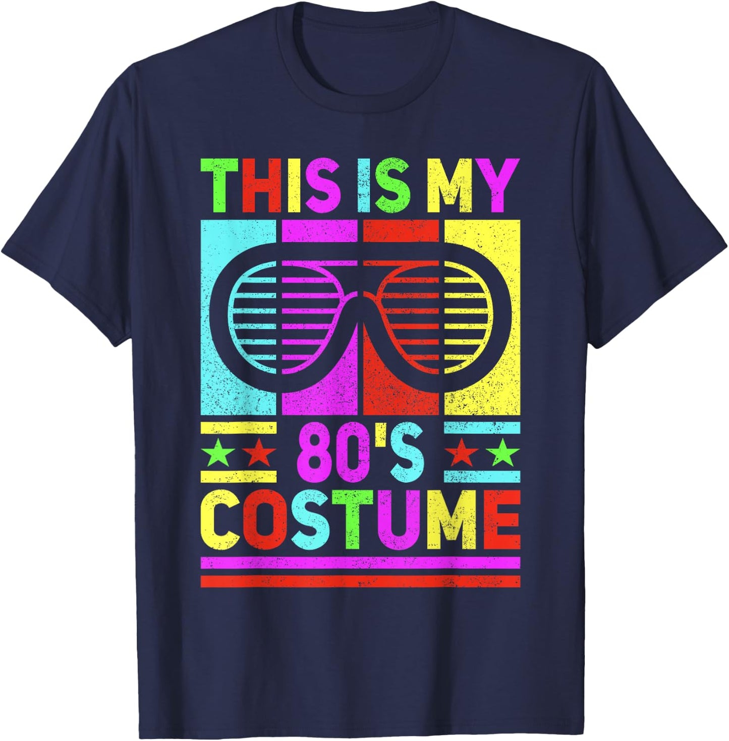 This is My 80s Costume 80 Styles Men 80's Disco 1980s Outfit T-Shirt - T-Shirt | Navy