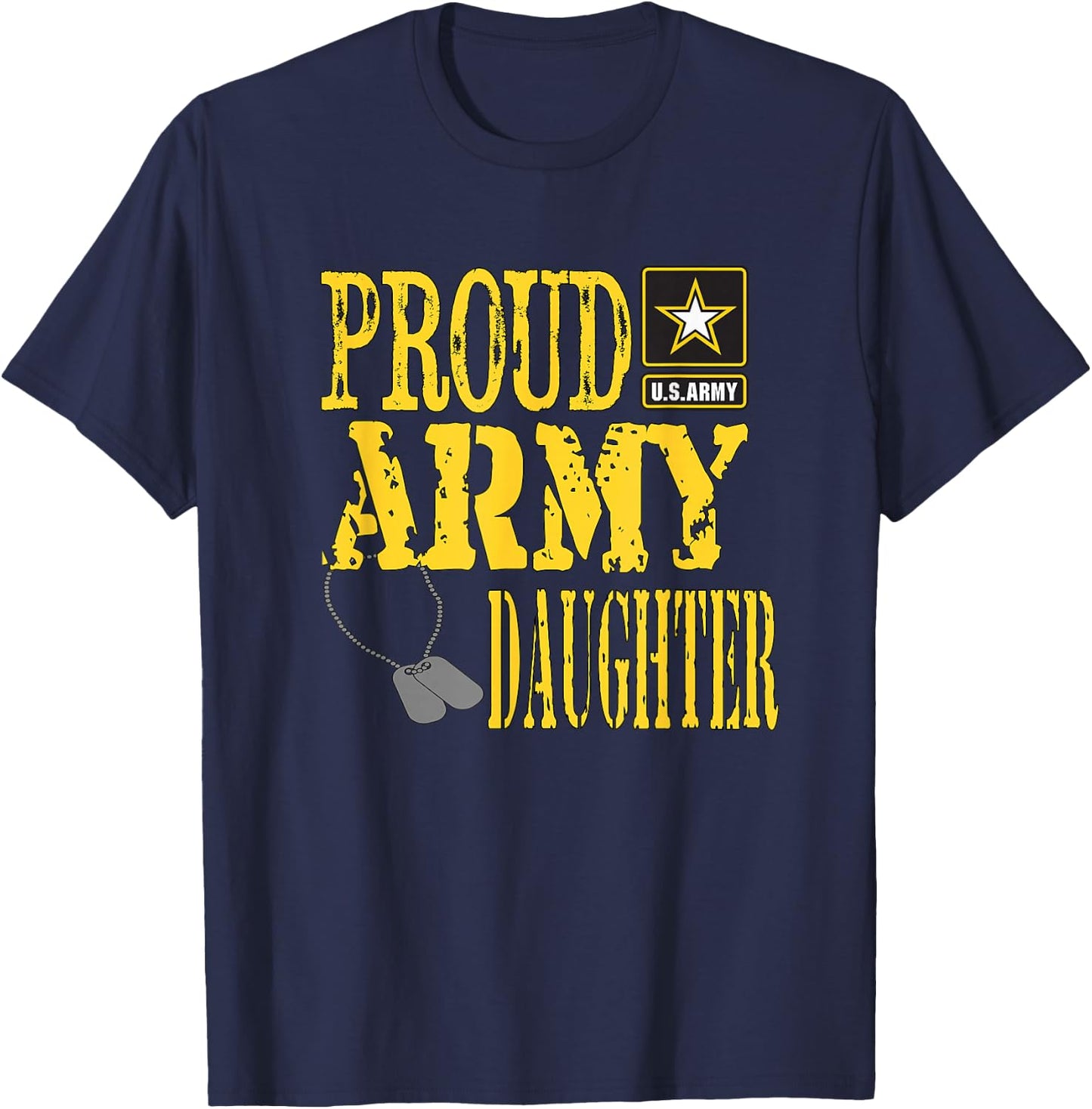 Proud Army Daughter Military Pride T-Shirt - T-Shirt | Navy
