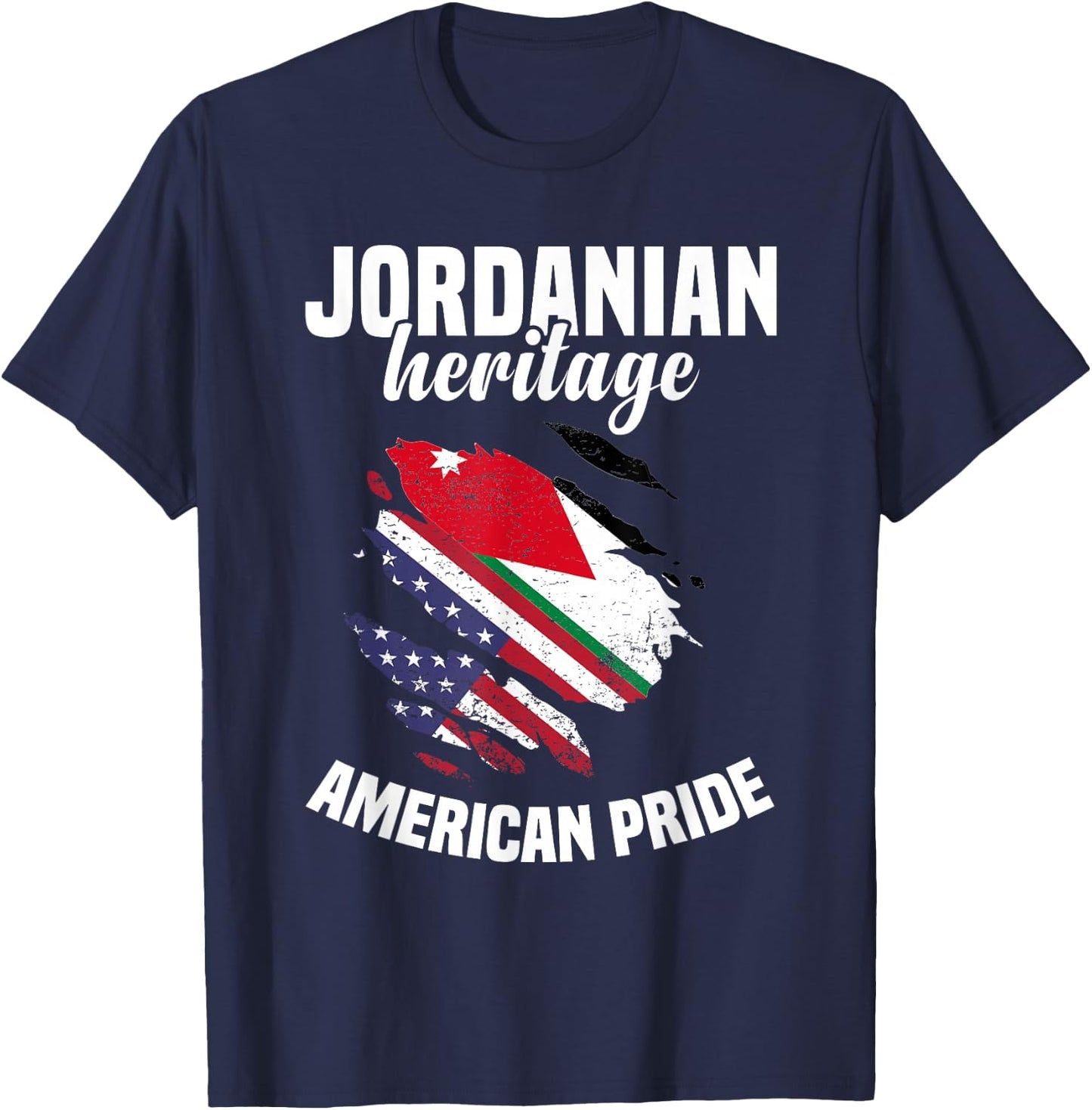 Jordan Flag Outfit American Flags US Uniform Jordanian T-Shirt - T-Shirt | Navy