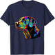 Colorful Neon Labrador Retriever T-Shirt - T-Shirt | Navy