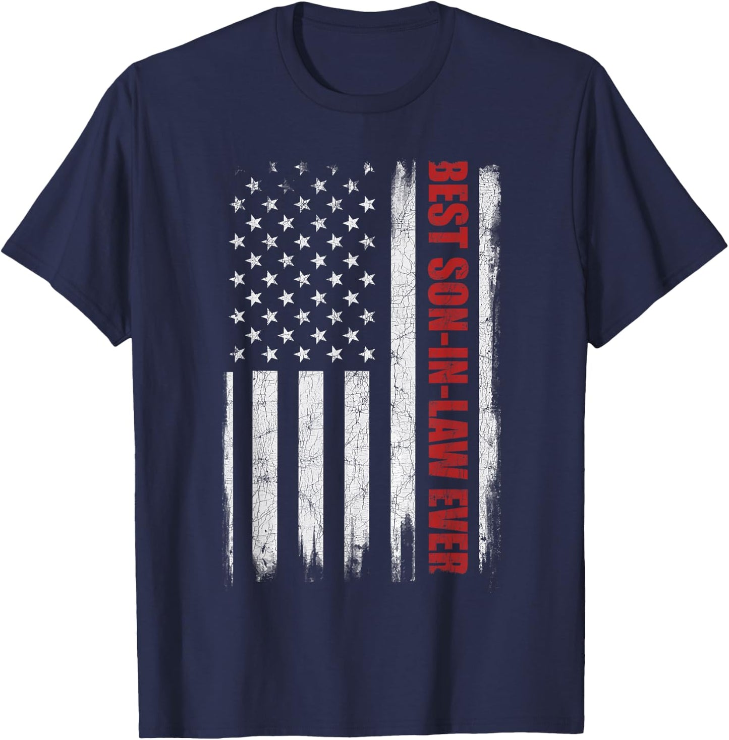 Funny Best Son In-Law Ever, US American Flag Son In-Law Men T-Shirt - T-Shirt | Navy