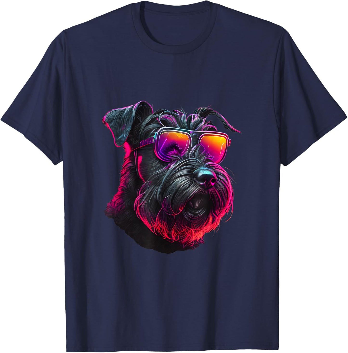 Abstract Giant Schnauzer Dog Lovers Giant Schnauzer Dogs T-Shirt - T-Shirt | Navy