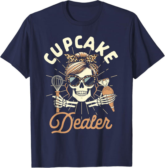 Baker Life Baking Lover Cupcake Baking Mom Cupcake Dealer T-Shirt - T-Shirt | Navy