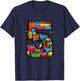 Children's 5th Birthday with Building Blocks Gift , black T-Shirt - T-Shirt | Navy